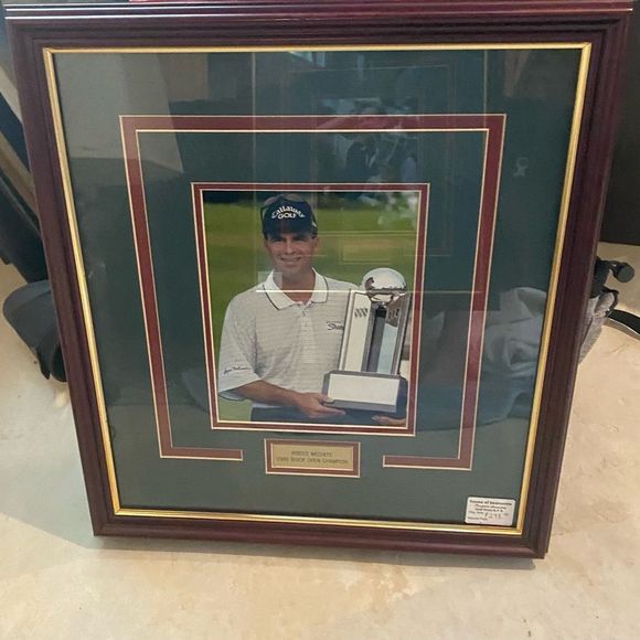 Golf Championship Collectors Edition gold-trim mahogany wood frames with plaques - Picture 8 of 12